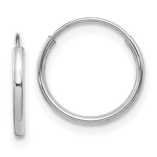 14K White Gold Madi K Endless Hoop Earrings