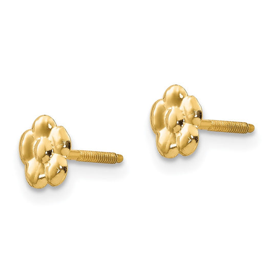 14K Yellow Gold Madi K Flower Post Earrings