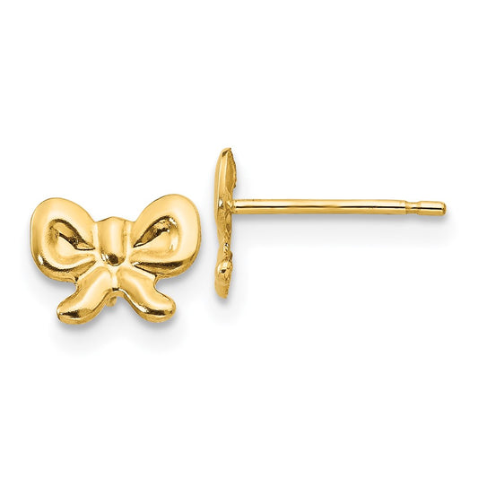 14K Yellow Gold Madi K Bow Post Earrings