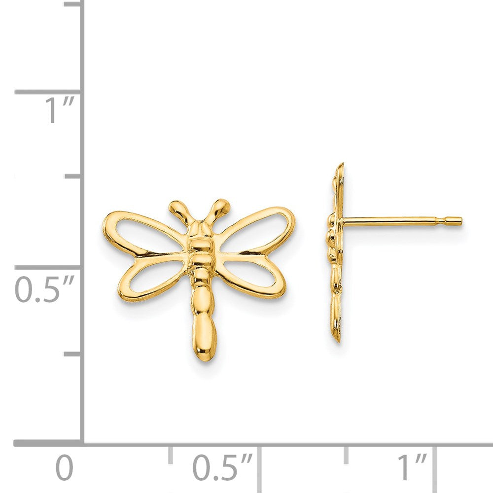 14K Yellow Gold Madi K Dragonfly Post Earrings