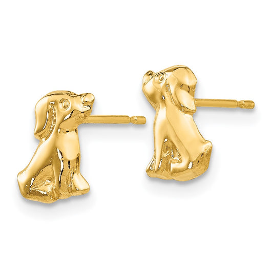 14K Yellow Gold Madi K Dog Post Earrings