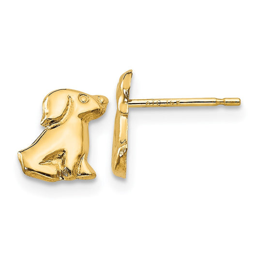 14K Yellow Gold Madi K Dog Post Earrings