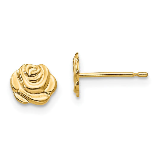 14K Yellow Gold Madi K Flower Post Earrings