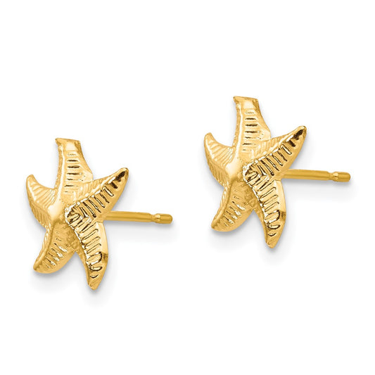 14K Yellow Gold Madi K Starfish Post Earrings