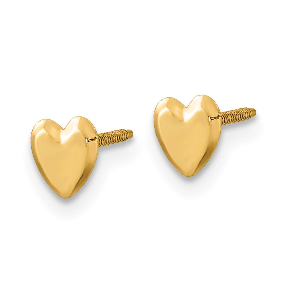 14K Yellow Gold Madi K Heart Post Earrings