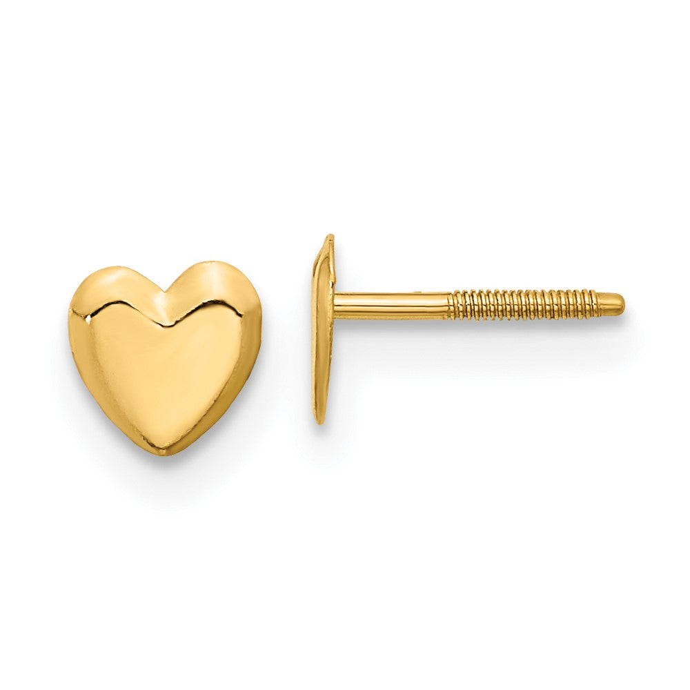 14K Yellow Gold Madi K Heart Post Earrings