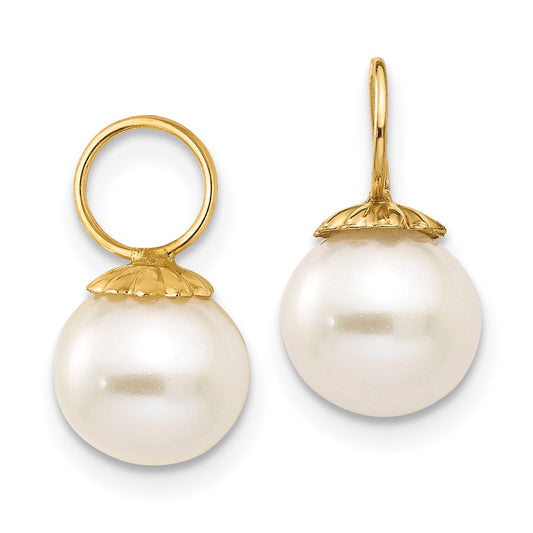 14K Yellow Gold Madi K FWC Pearl Hoop Enhancers