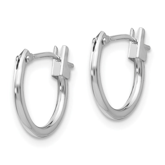 14K White Gold Madi K 1.25mm Hoop Earrings