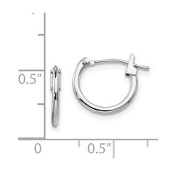 14K White Gold Madi K 1.25mm Hoop Earrings