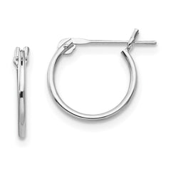 14K White Gold Madi K 1mm Hoop Earrings