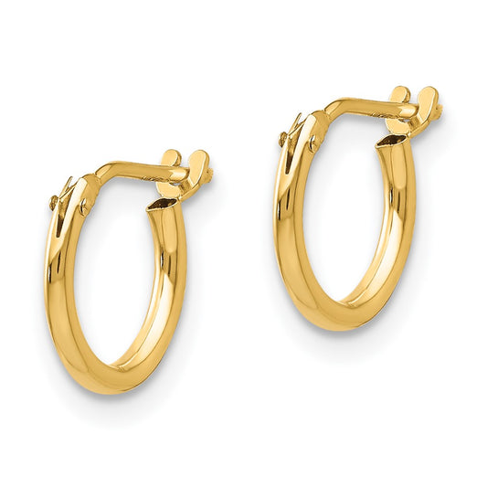 14K Yellow Gold Madi K 1.25mm Half Hoop Earrings