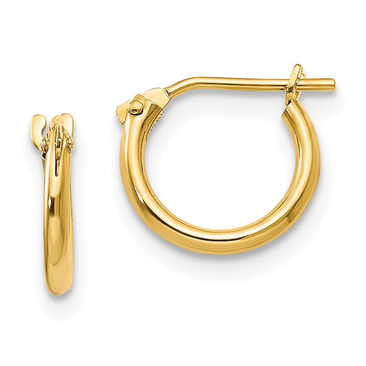 14K Yellow Gold Madi K 1.25mm Half Hoop Earrings