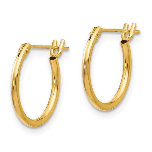 14K Yellow Gold Madi K 1.25mm Half Hoop Earrings