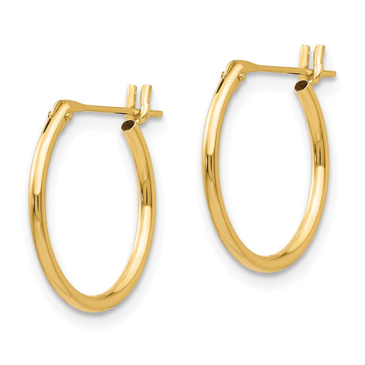 14K Yellow Gold Madi K 1.25mm Hoop Earrings