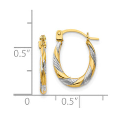 14K Two-Tone Gold Madi K Twist Hoop Earrings