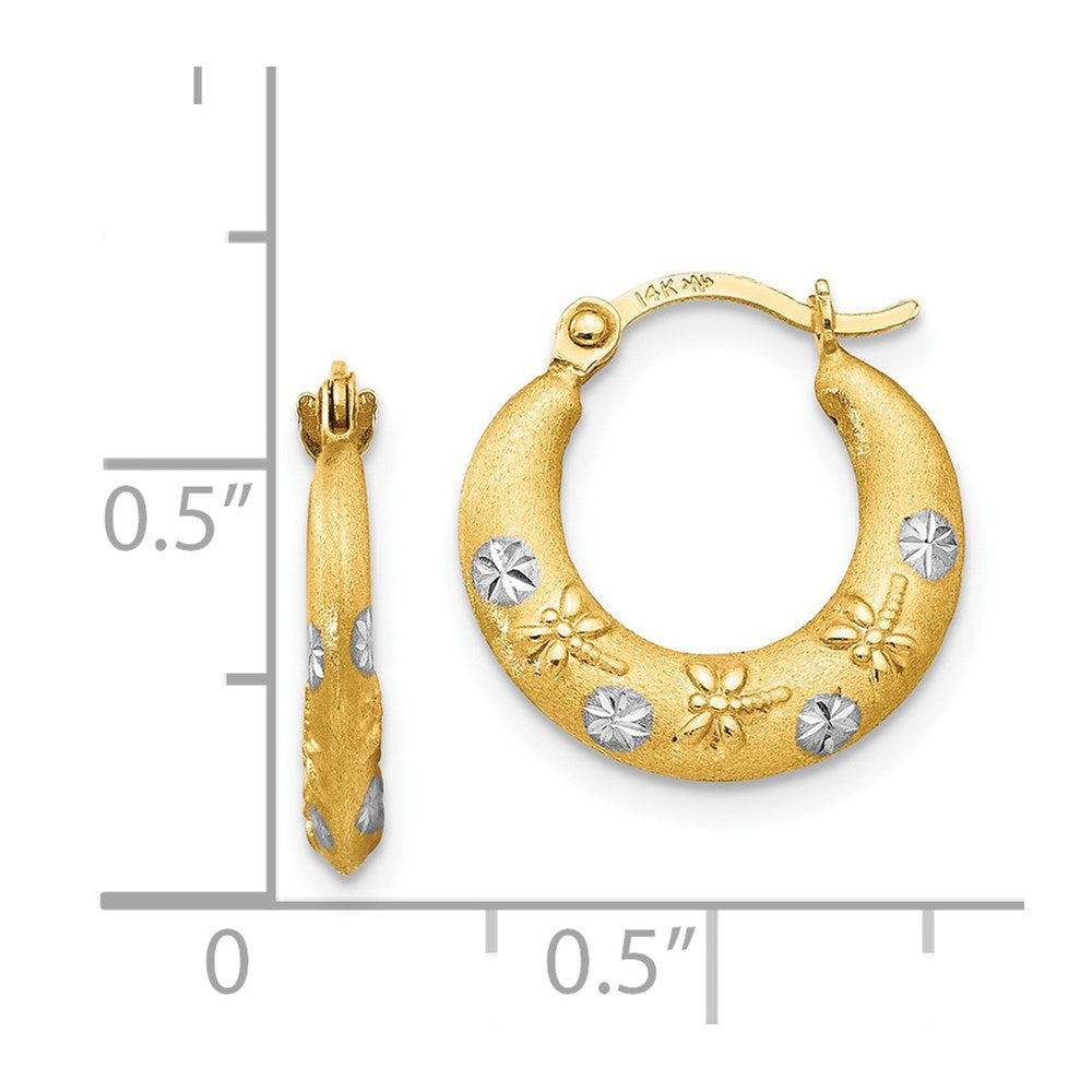 14K Two-Tone Gold Madi K Hoop Earrings