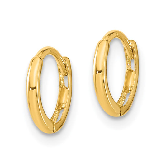 14K Yellow Gold Madi K Polished Hinged Hoop Earrings