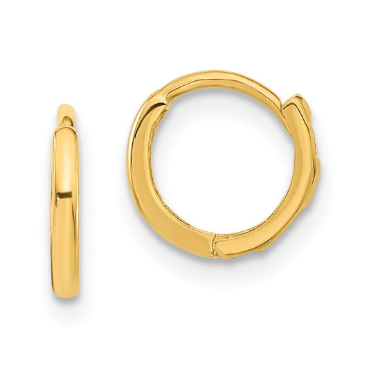 14K Yellow Gold Madi K Polished Hinged Hoop Earrings