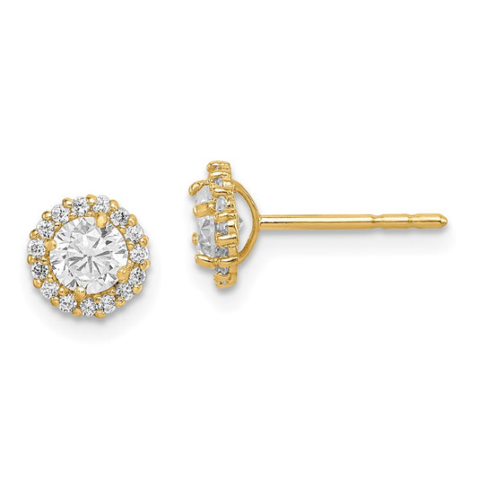 14K Yellow Gold Madi K CZ Post Earrings