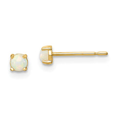 14K Yellow Gold Madi K Synthetic Lab Created Opal Post Earrings