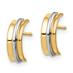 14K Two-Tone Gold Madi K Post Earrings