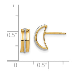 14K Two-Tone Gold Madi K Post Earrings