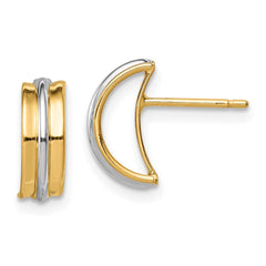 14K Two-Tone Gold Madi K Post Earrings