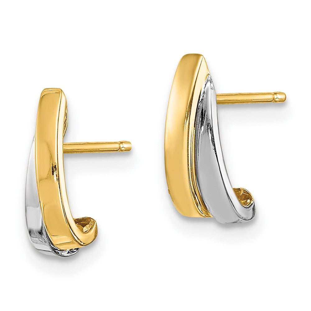 14K Two-Tone Gold Madi K Post Earrings