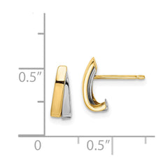 14K Two-Tone Gold Madi K Post Earrings