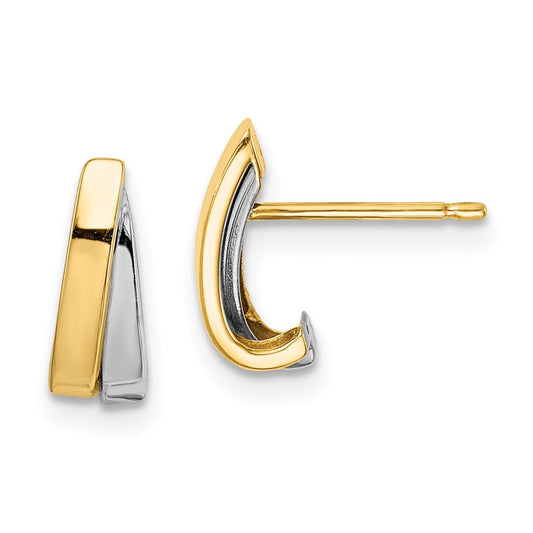 14K Two-Tone Gold Madi K Post Earrings