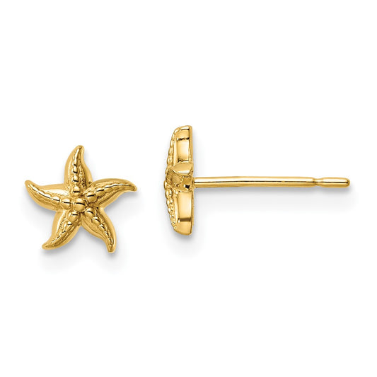 14K Yellow Gold Madi K Starfish Post Earrings