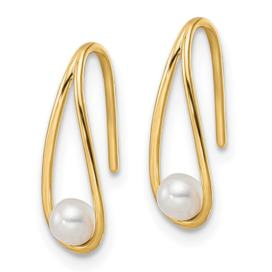 14K Yellow Gold Madi K FWC Pearl Teardrop Earrings