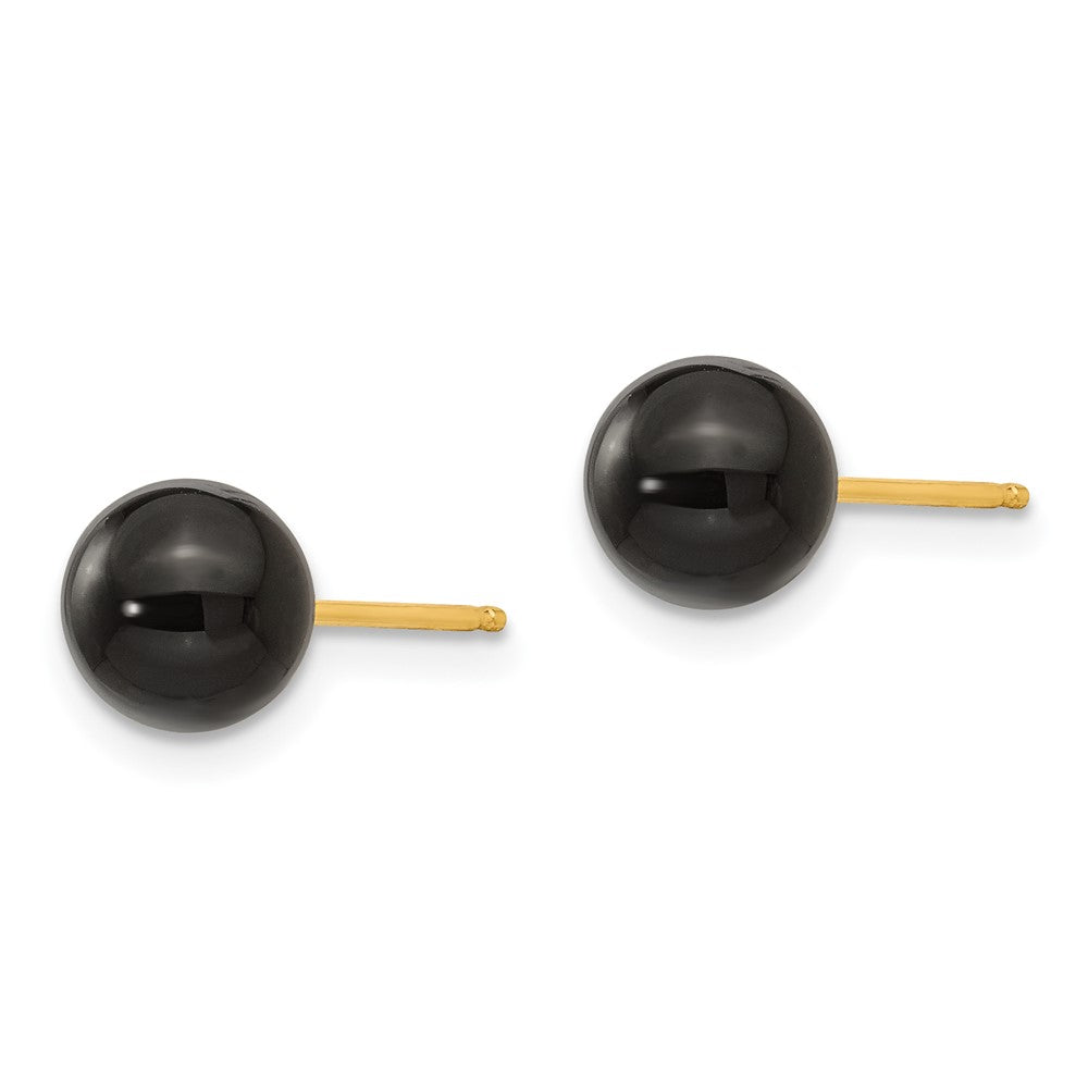 14K Yellow Gold Madi K Onyx Bead Earrings