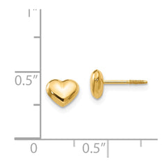 14K Yellow Gold Madi K Small Puffed Heart Earrings