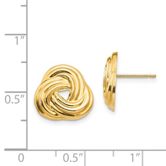 14K Yellow Gold Madi K Love Knot Post Earrings