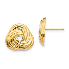 14K Yellow Gold Madi K Love Knot Post Earrings