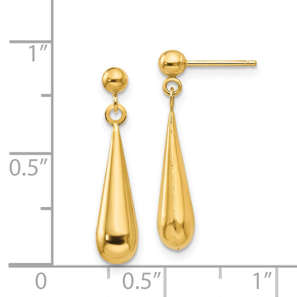 14K Yellow Gold Madi K Teardrop Dangle Post Earrings