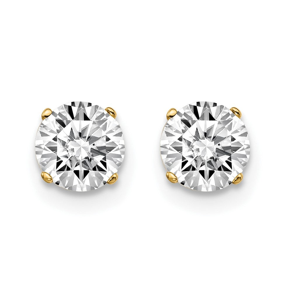 14K Yellow Gold 1.00ct. I2 K-L Diamond Stud Push-on Post Earrings