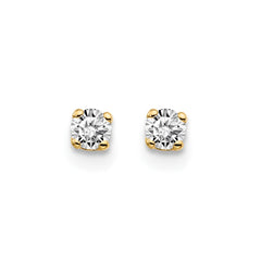 14K Yellow Gold .15ct. I2 K-L Diamond Stud Push-on Post Earrings