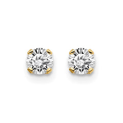 14K Yellow Gold .30ct. I2 K-L Diamond Stud Push-on Post Earrings