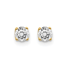 14K Yellow Gold .40ct. I2 K-L Diamond Stud Push-on Post Earrings