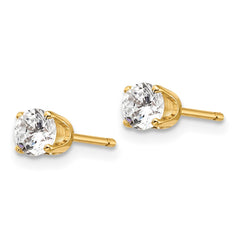 14K Yellow Gold .50ct. I2 K-L Diamond Stud Push-on Post Earrings