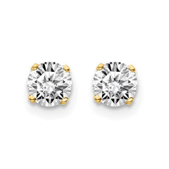 14K Yellow Gold .70ct. I2 K-L Diamond Stud Push-on Post Earrings