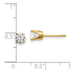 14K Yellow Gold .85ct. I1 J-K Diamond Stud Push-on Post Earrings