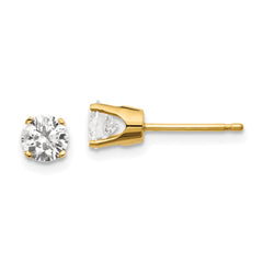 14K Yellow Gold .85ct. I1 J-K Diamond Stud Push-on Post Earrings