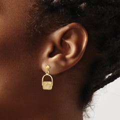 14K Yellow Gold Nantucket Basket Earrings