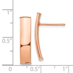 14K Rose Gold Polished 5mm Post Earrings