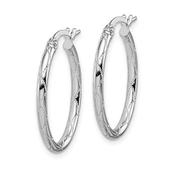 14K White Gold Hoop Earrings