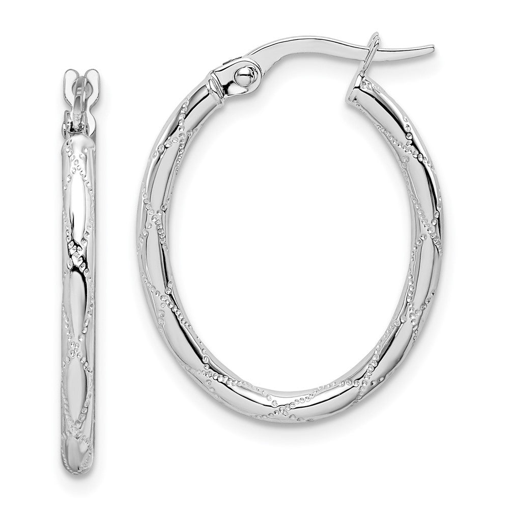 14K White Gold Hoop Earrings