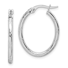 14K White Gold Hoop Earrings